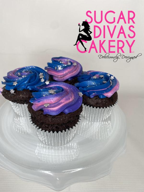 galaxy cupcakes
